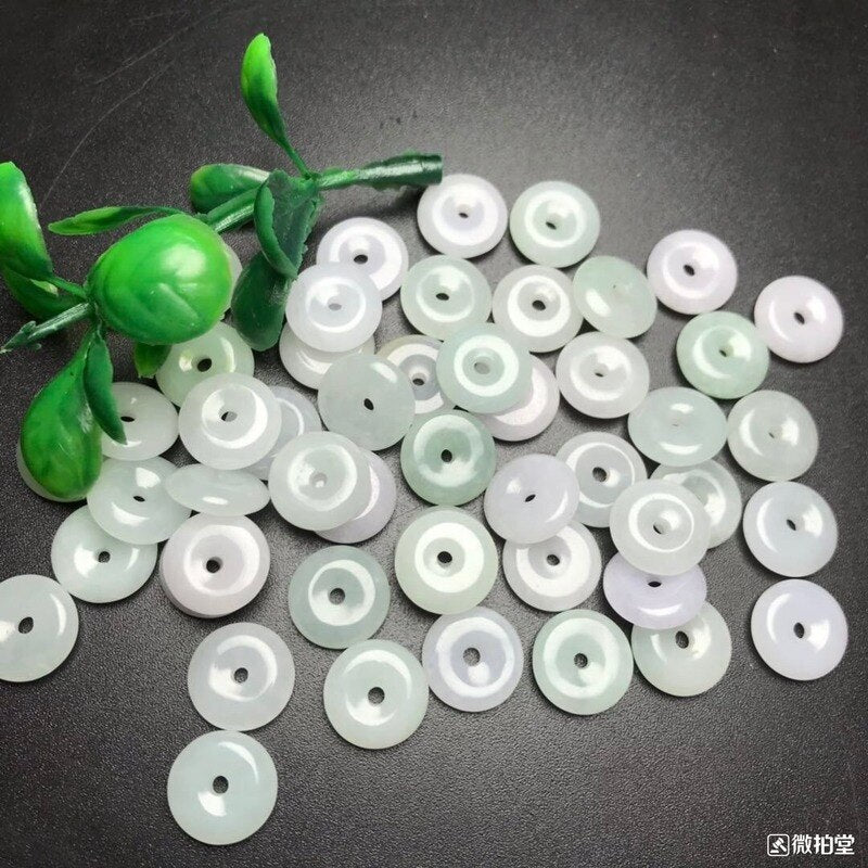 Natural jade Emerald 13mm Safety buckle Bead