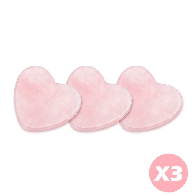 Rose Quartz Jade Stone Heart-shaped Triangle