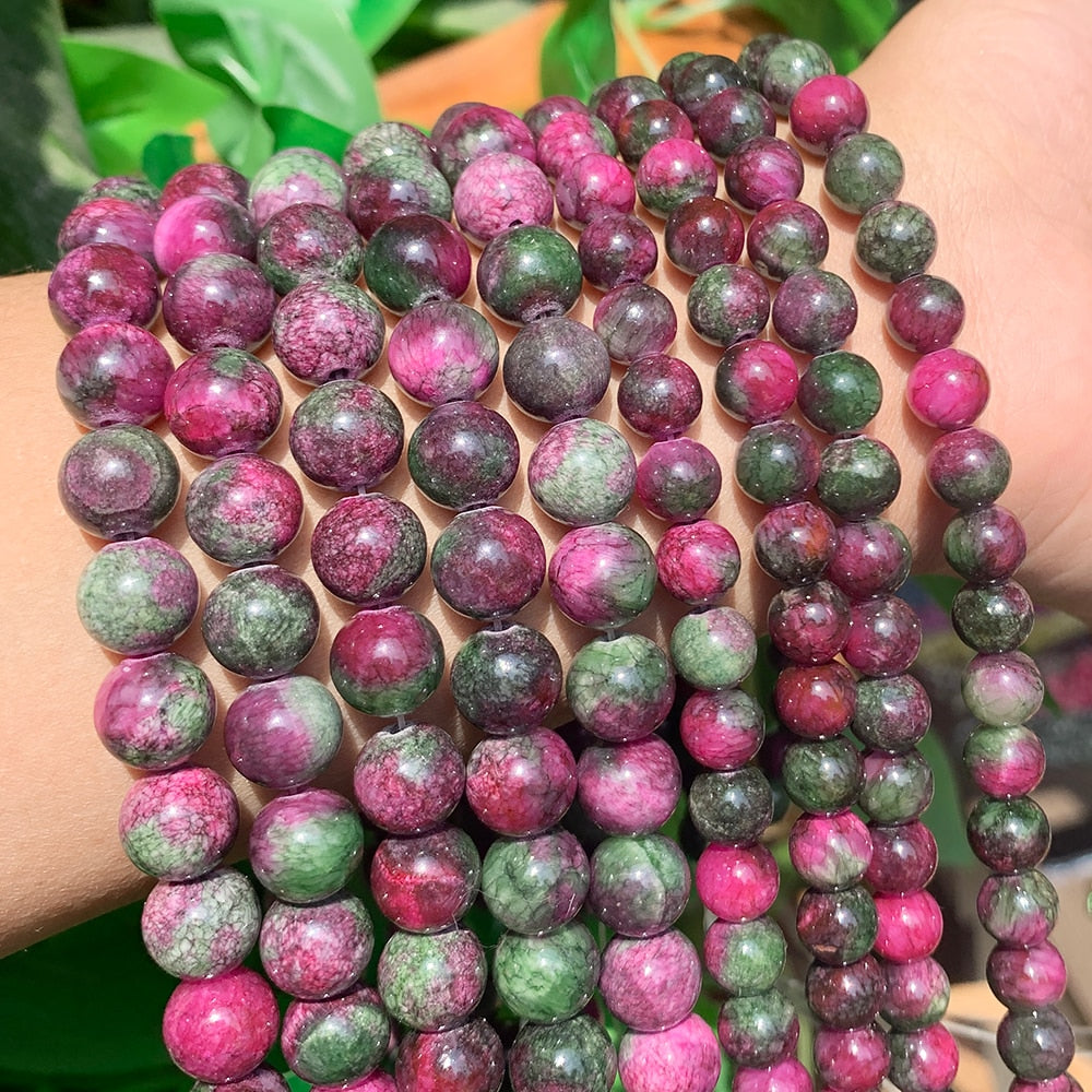 Natural Stone Tourmaline Pink Green Persian Jades