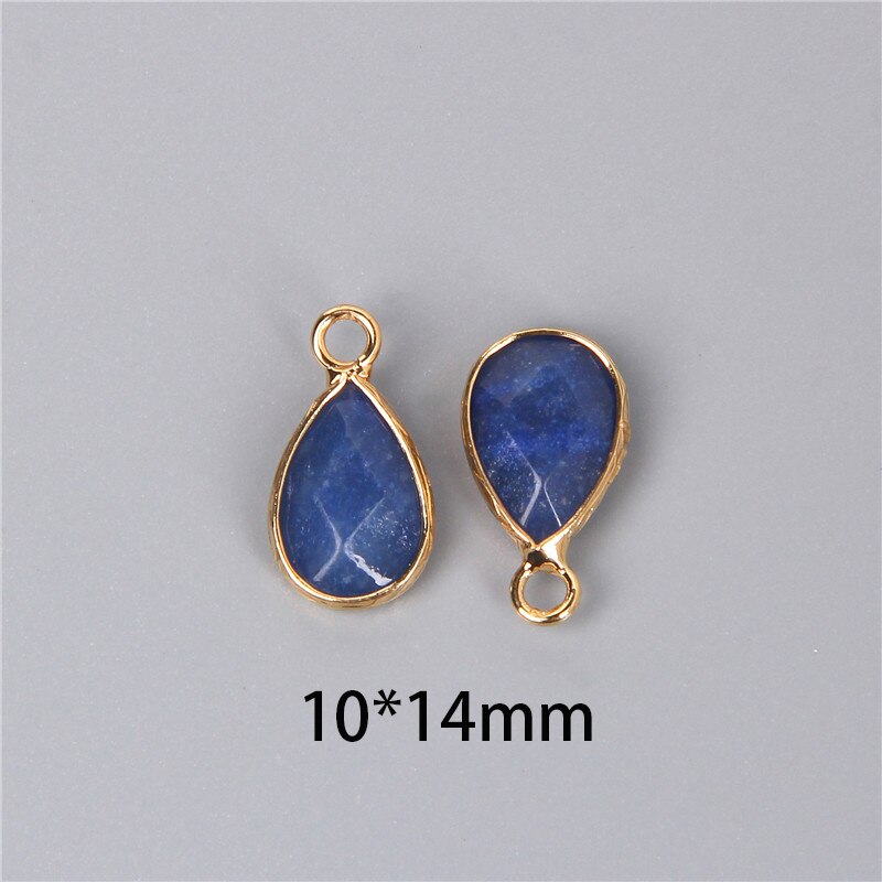 Natural Stone Charm Pendant Quartz Labradorite