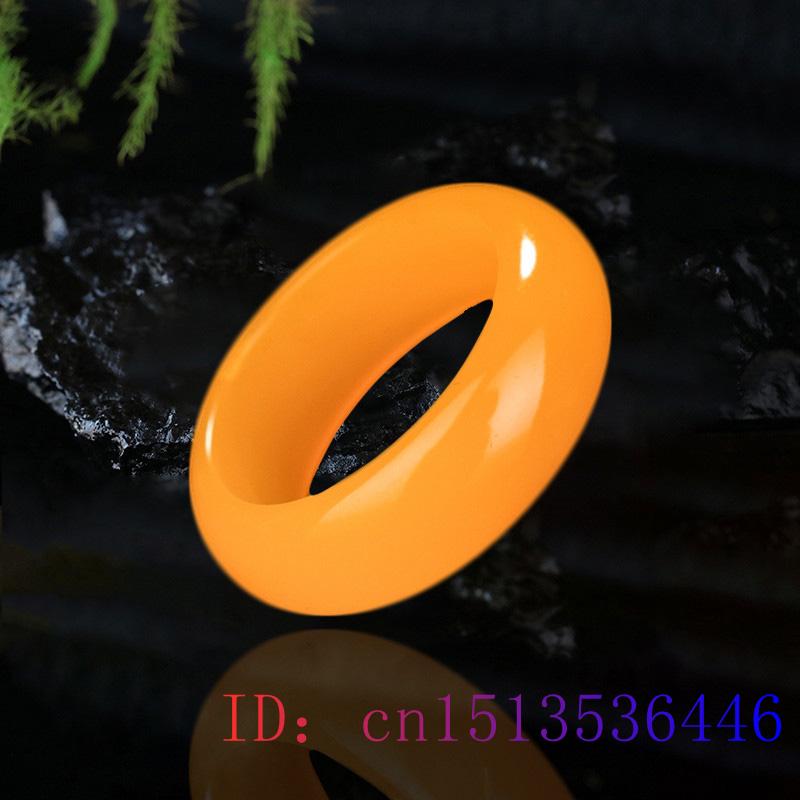 Yellow Jade Ring Jewelry Chinese Jadeite Charm