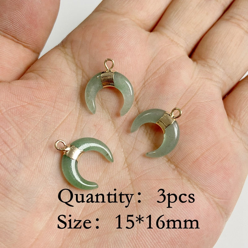 Natural Green Aventurine Jades Stone Pendant Beads