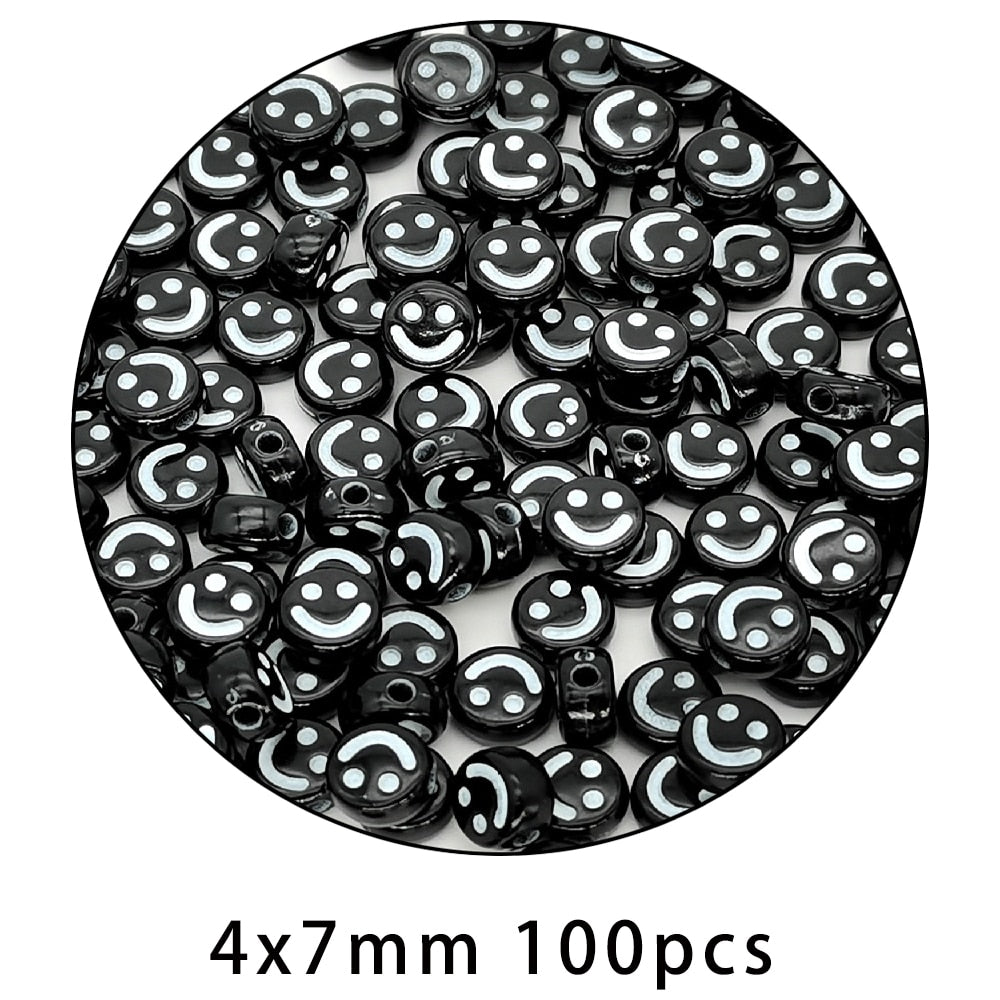 iYOE Mix Acrylic Smiley Beads Luminous Spacer Beads