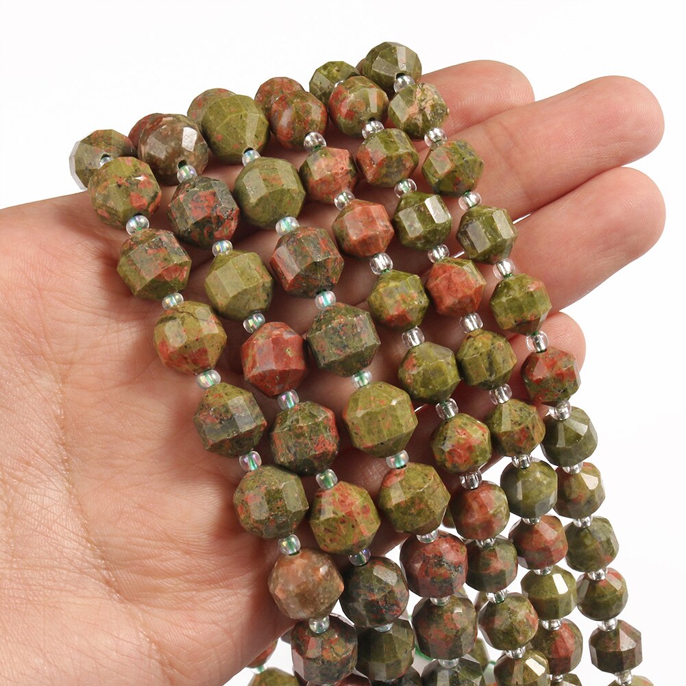 Natural Stone Faceted Amethyst Beads