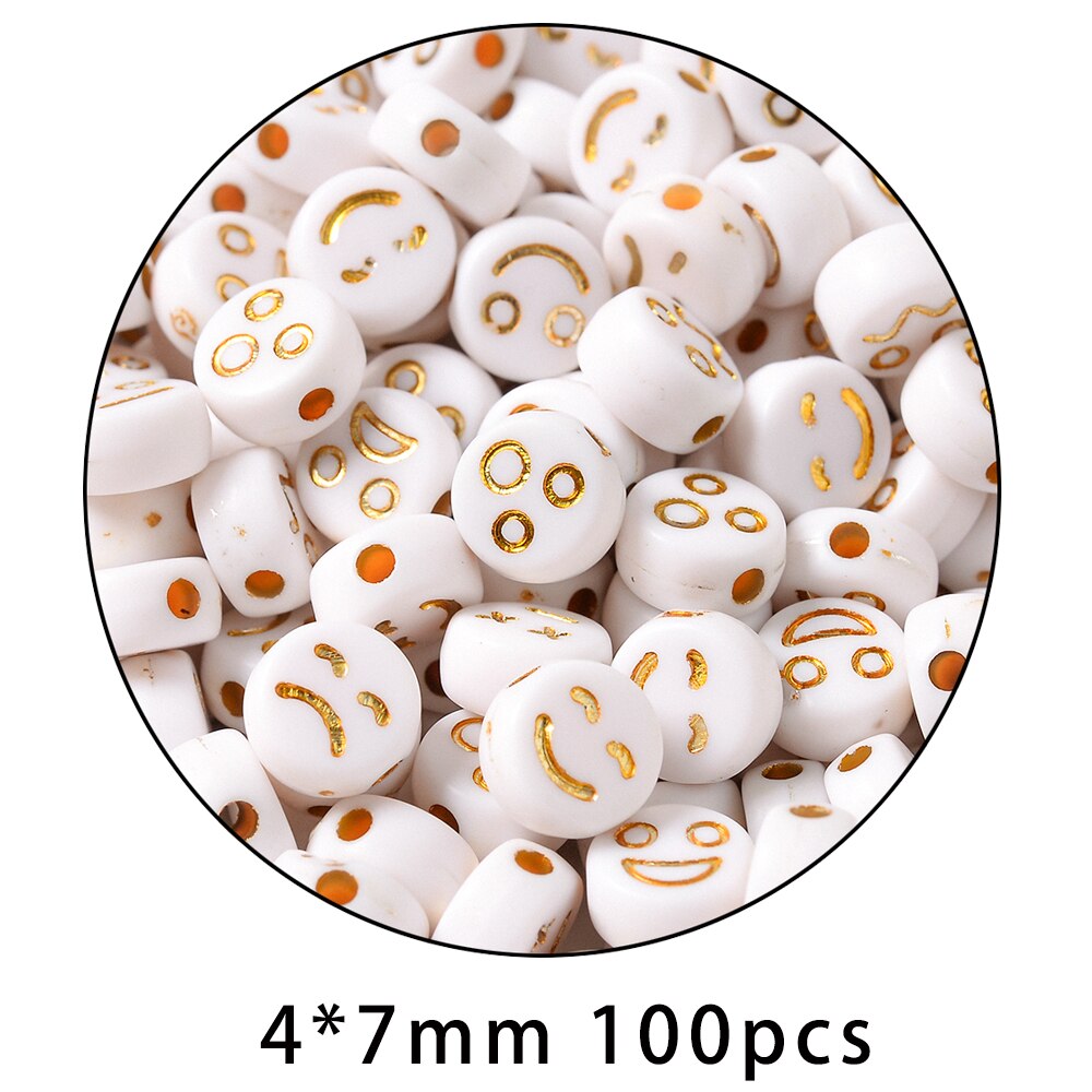 iYOE Mix Acrylic Smiley Beads Luminous Spacer Beads