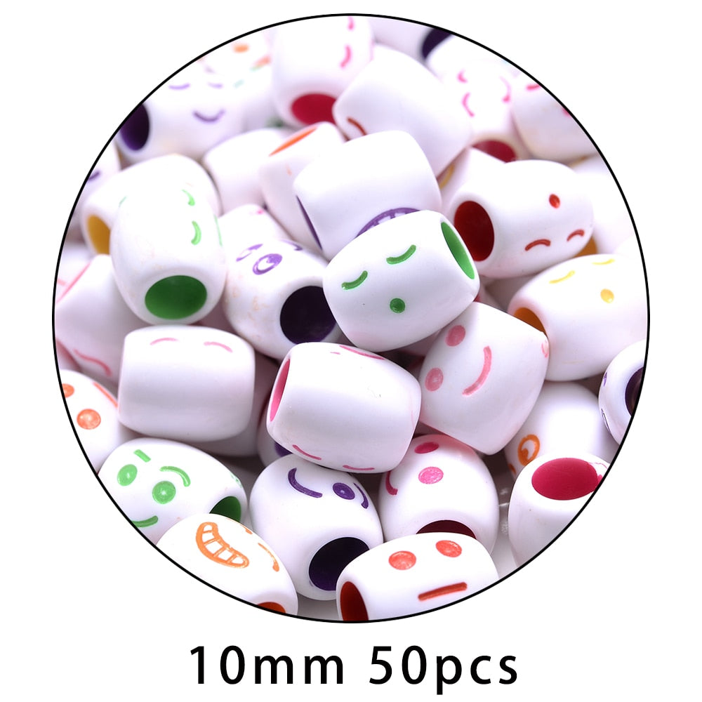 iYOE Mix Acrylic Smiley Beads Luminous Spacer Beads