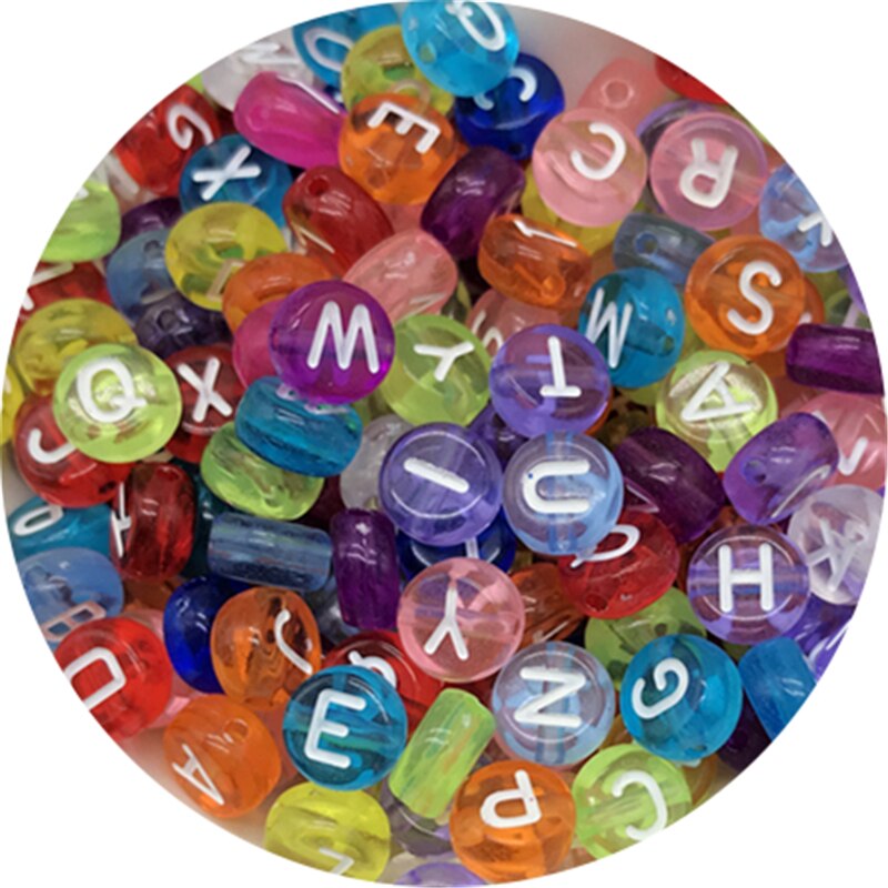 Letter Beads Oval Shape Mixed Alphabet