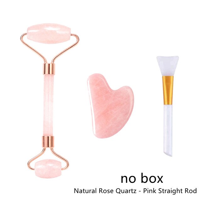Facial Massager Natural Jade Roller Massage Rose