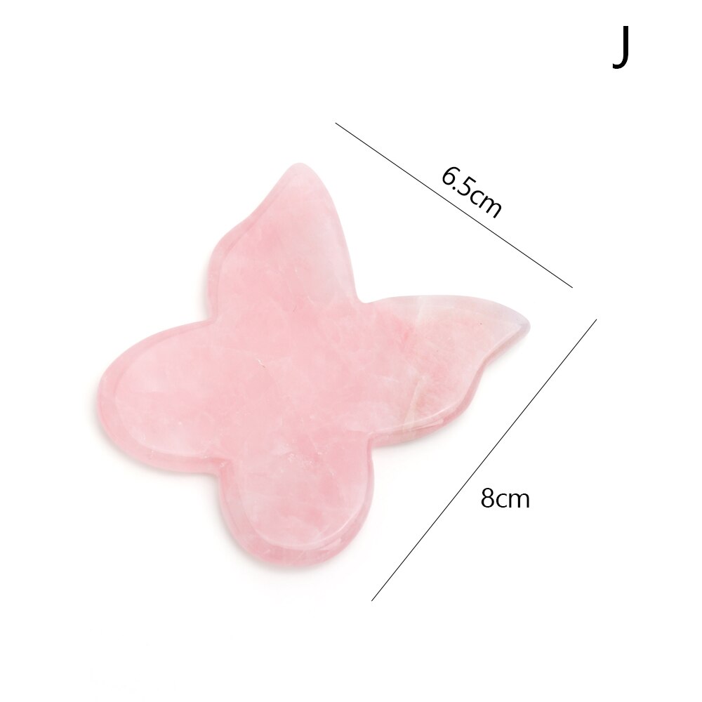 Natural Rose Quartz Jade Stone Gua Sha Massage