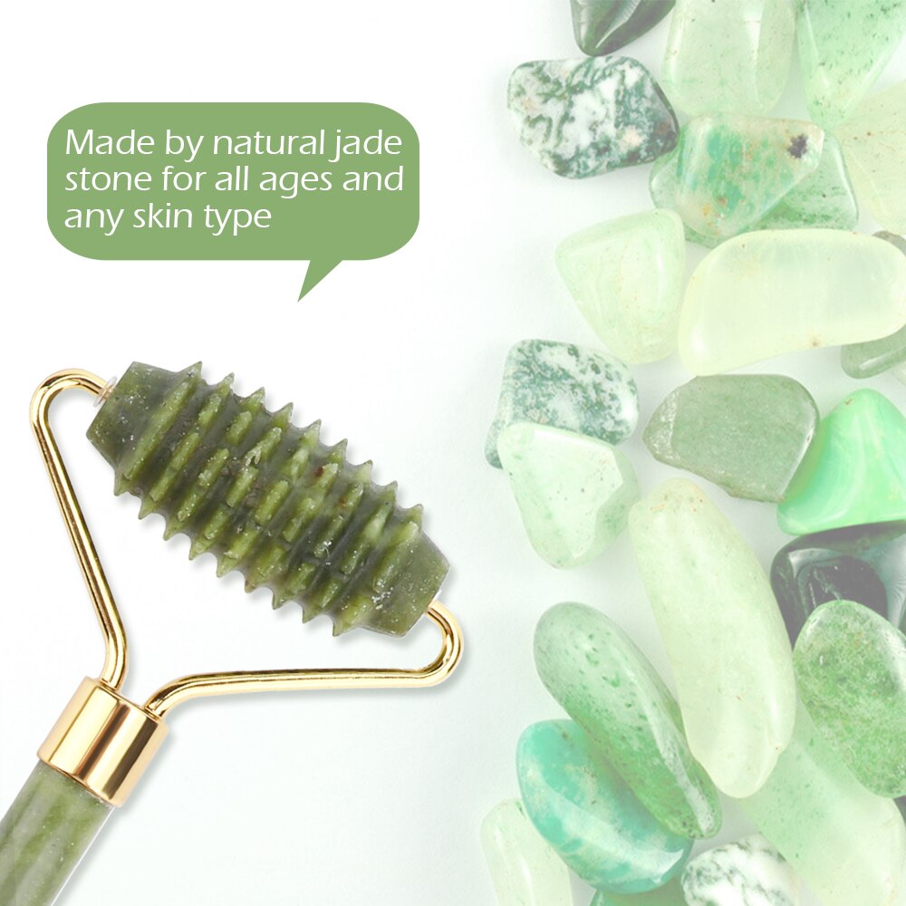 Natural Jade Facial Roller Eyes Massage Roller Face-lift