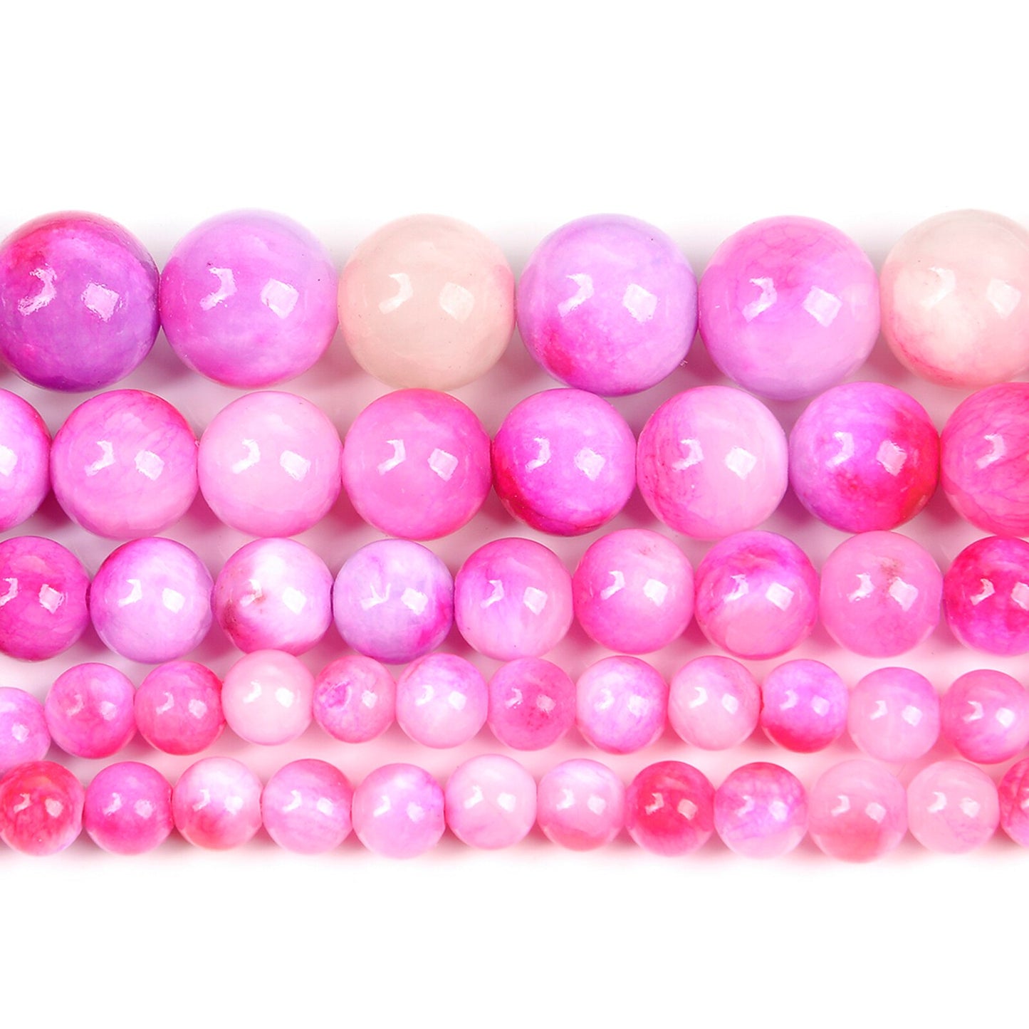 Purple Persian Jade Beads Round Loose Beads