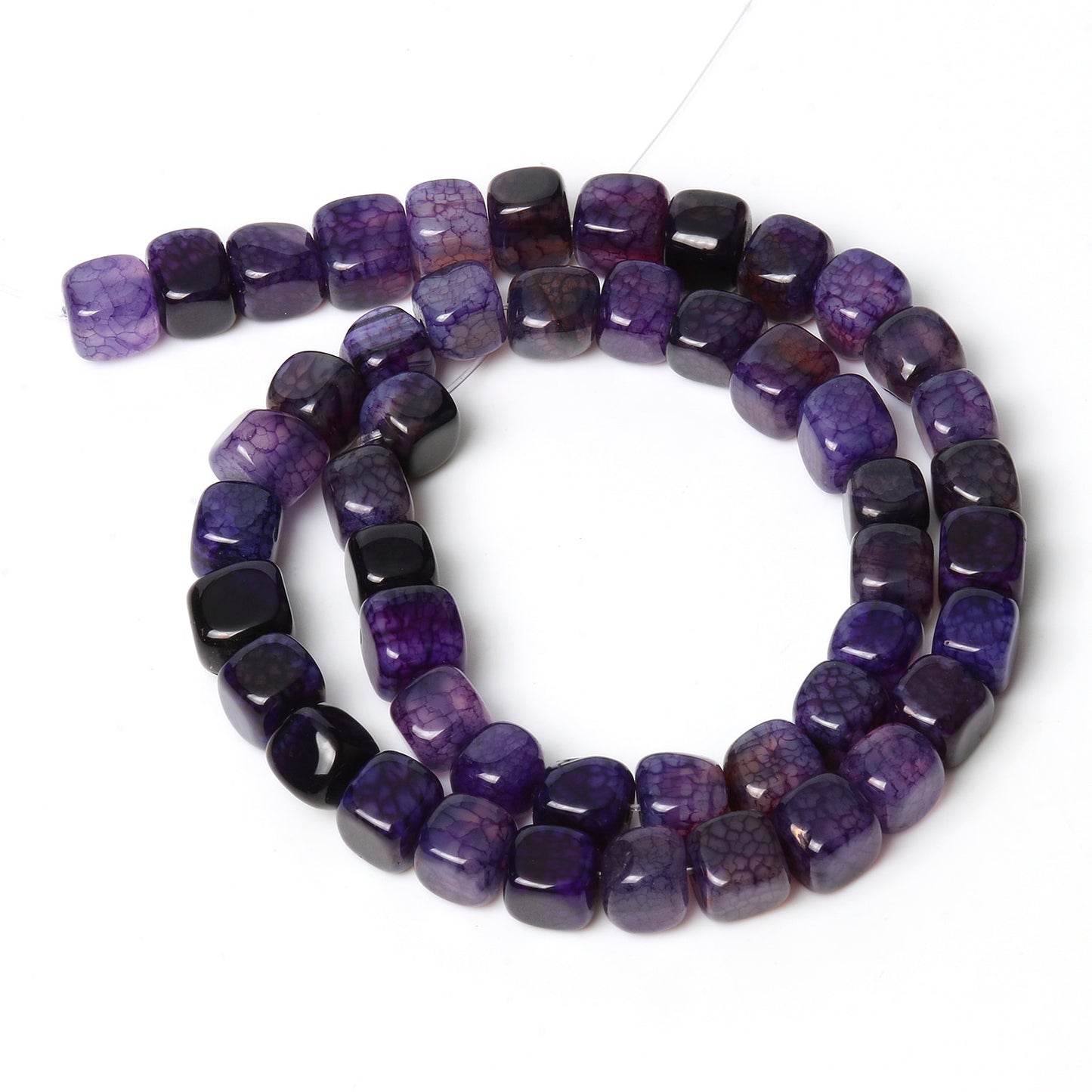 Natural Stone Agate Jade Cube Square Bead