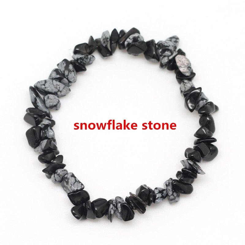 Irregular Natural Gem Stone Bracelet Stretch Chip Beads
