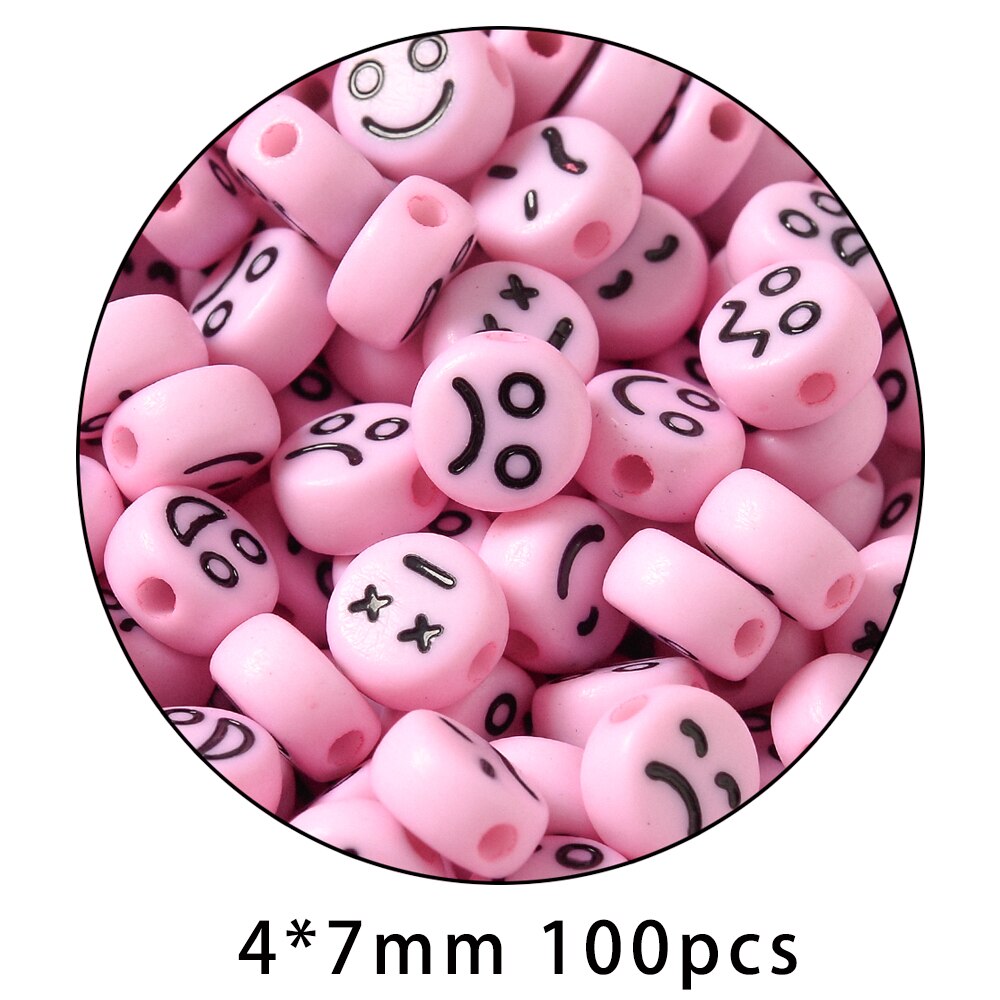 iYOE Mix Acrylic Smiley Beads Luminous Spacer Beads