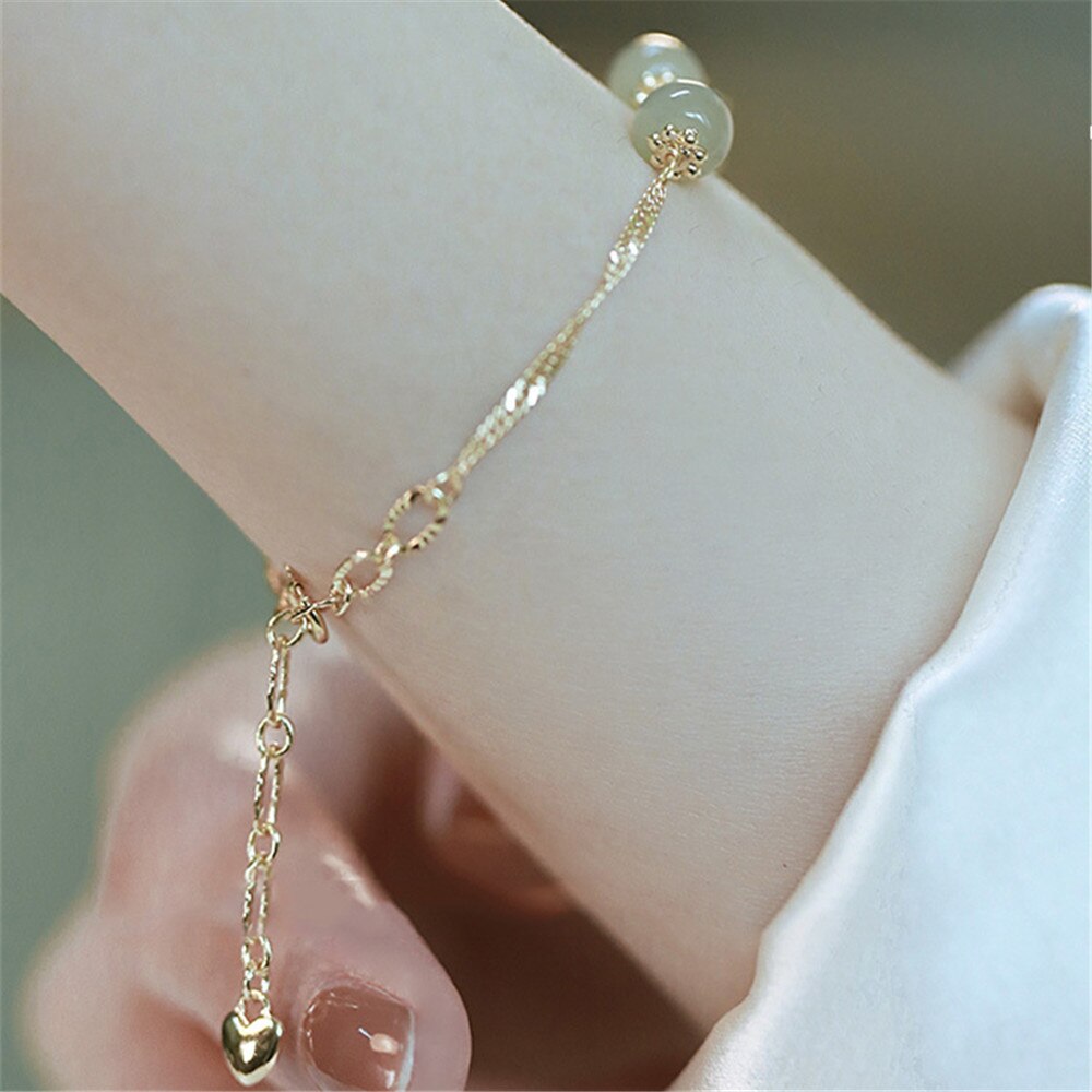 Natural Hetian Jade Chain Female Bracelet