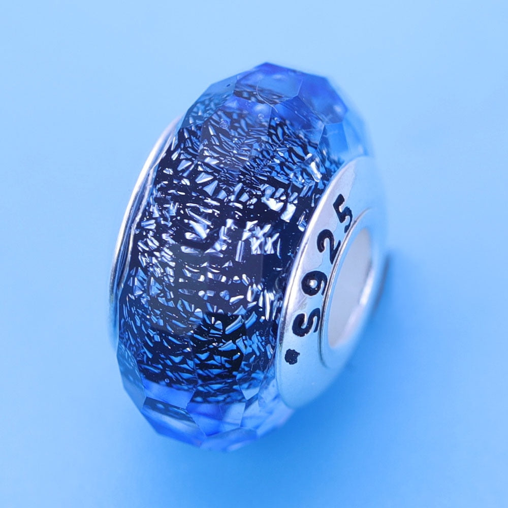 Sterling Silver Glass Bead Wood Stone Murano Flower