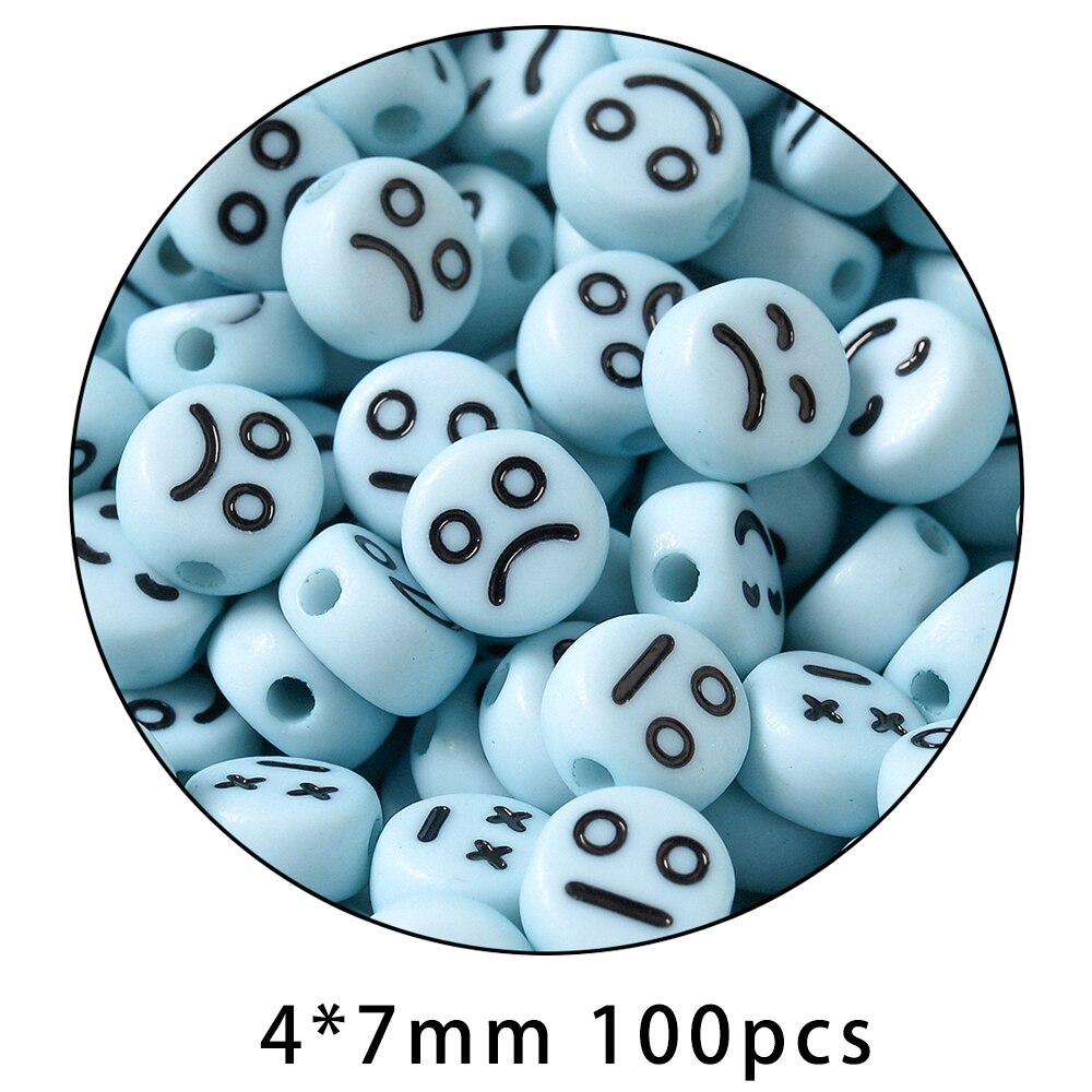 iYOE Mix Acrylic Smiley Beads Luminous Spacer Beads