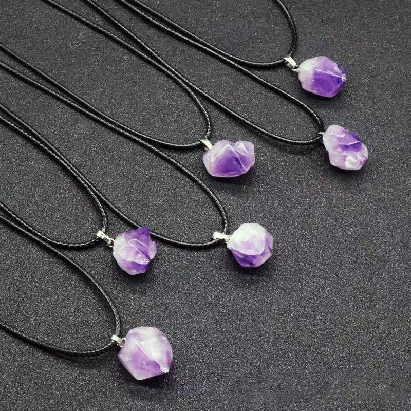 Crystal Uruguay Rough Stone Pendant Energy Healing