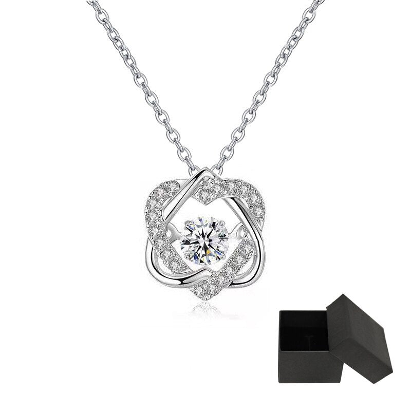Moissanite Necklace for Women Sparkling Simulated