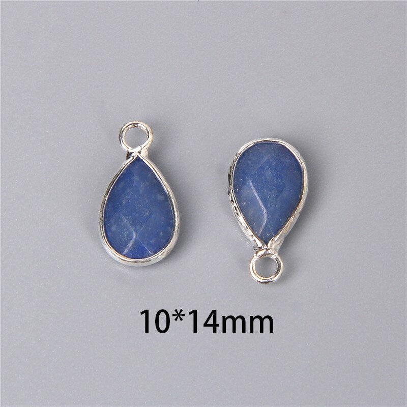 Natural Stone Charm Pendant Quartz Labradorite
