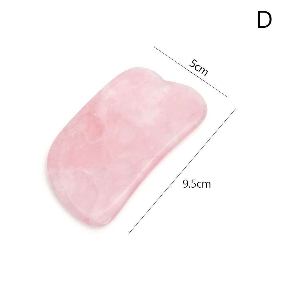 Natural Rose Quartz Jade Stone Gua Sha Massage