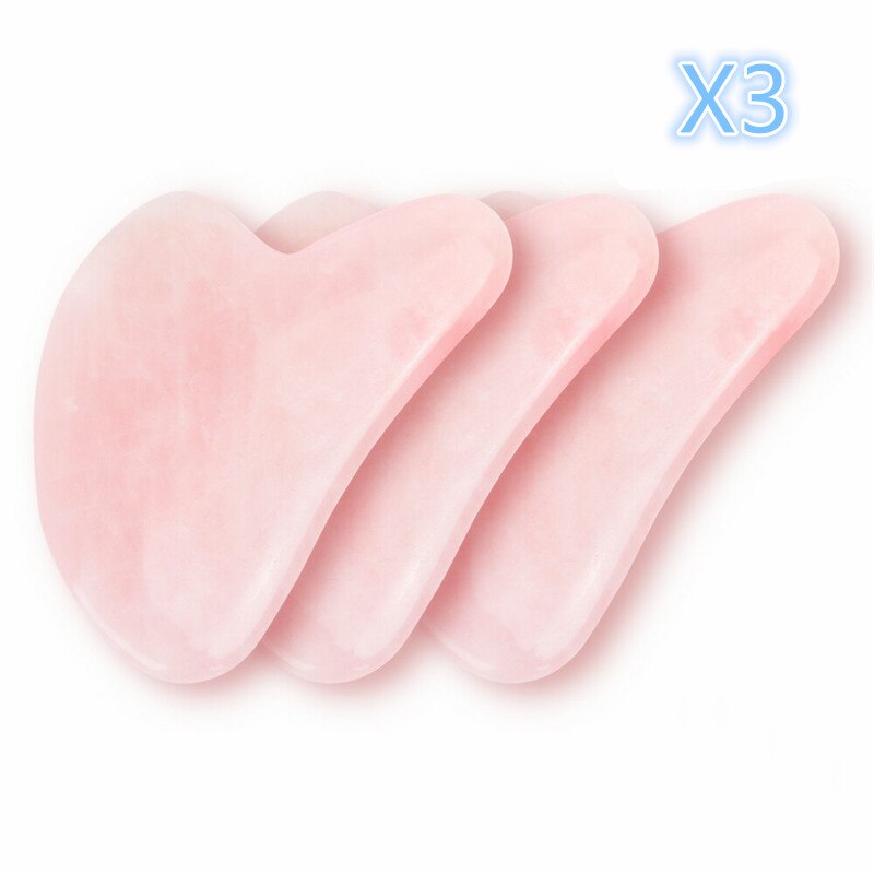 Rose Quartz Jade Stone Heart-shaped Gua Sha