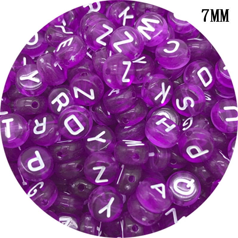 Letter Beads Oval Shape Mixed Alphabet