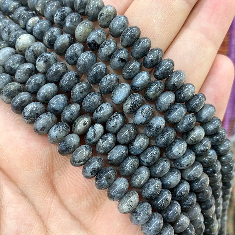 Rondelle Natural Stone Jades Agat Labradorite