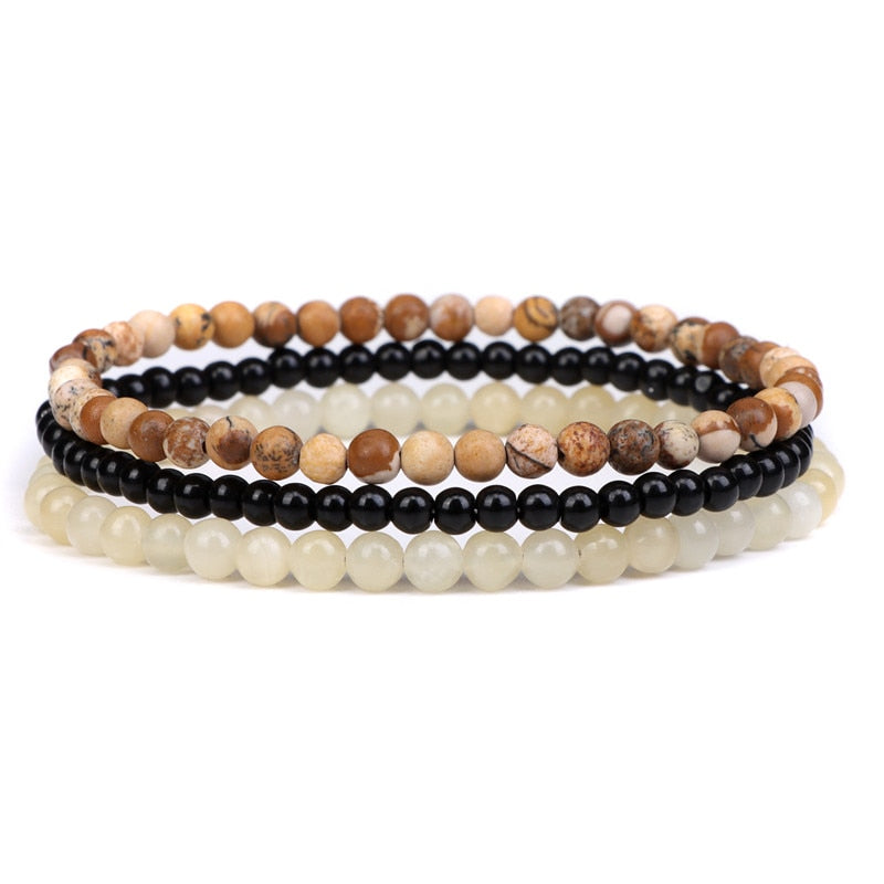 Couple Distance Bracelet Natural Stone Turquoises Quartz