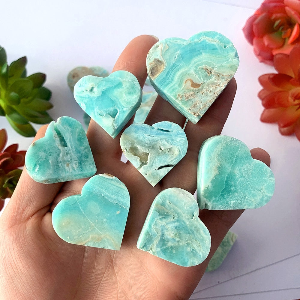 Crystals Heteropolar Ore Heart Shape Raw Stone