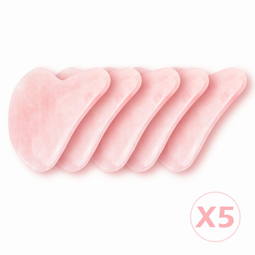 Rose Quartz Jade Stone Heart-shaped Gua Sha