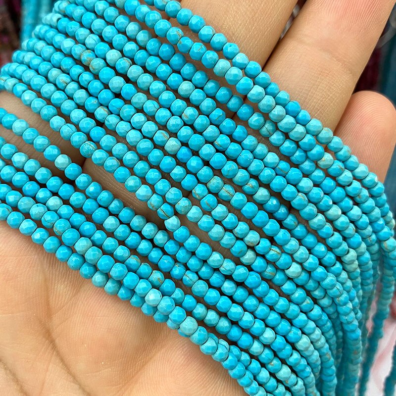 Natural Stone Faceted Round Spacer Beads Fire Agates