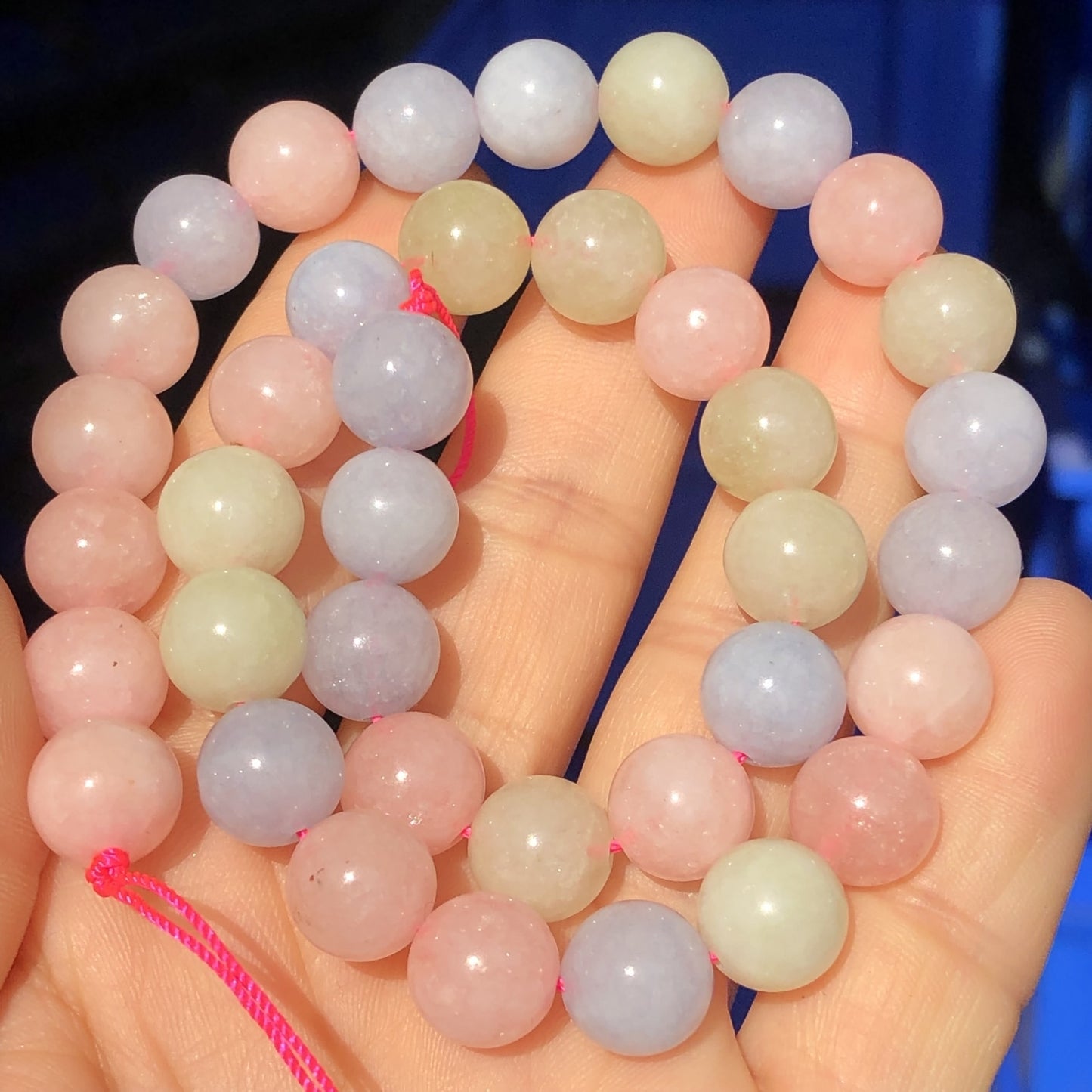 Natural Stone Colorful Morganite Jades Round Loose