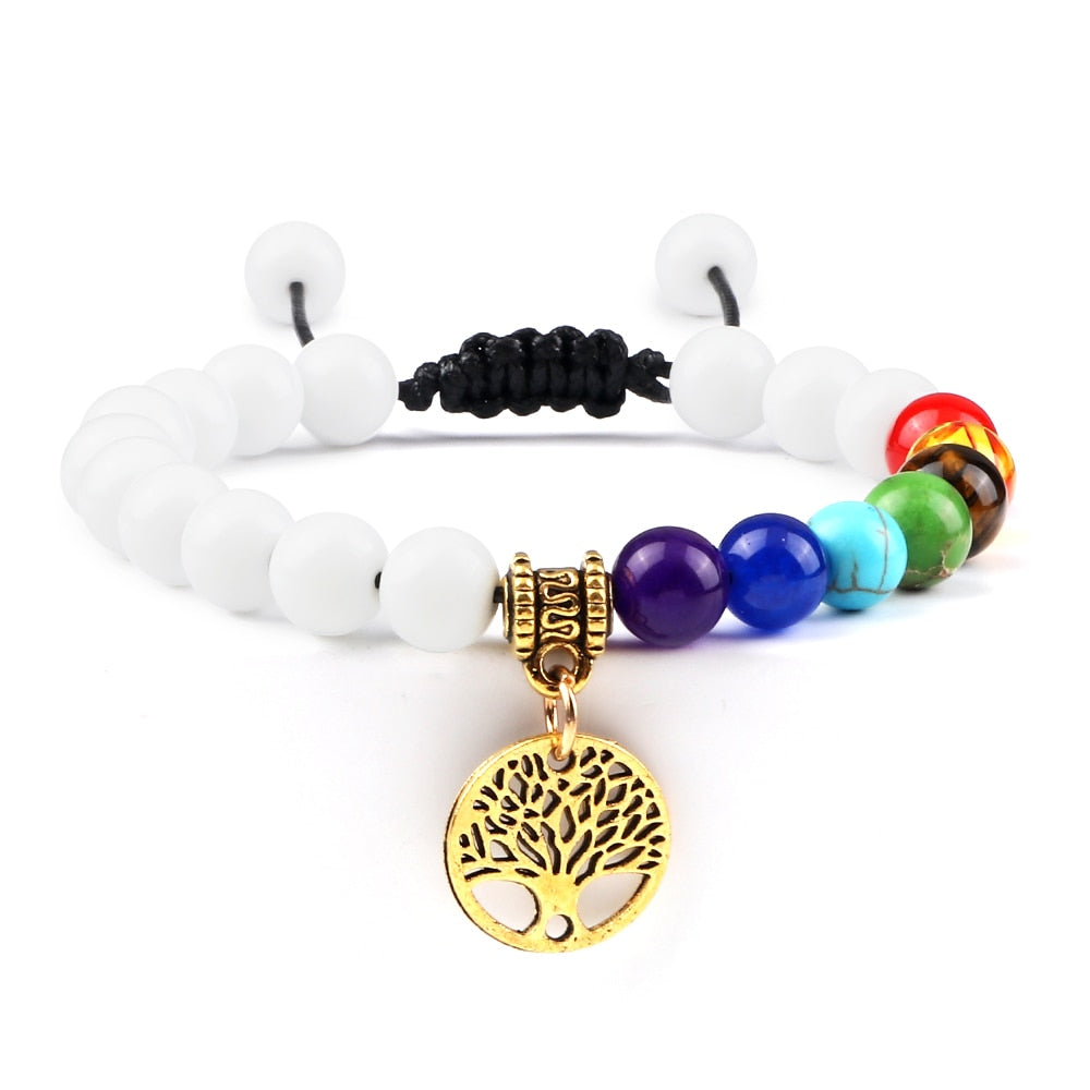 7 Chakra Life Tree Bracelets Natural Stone Healing