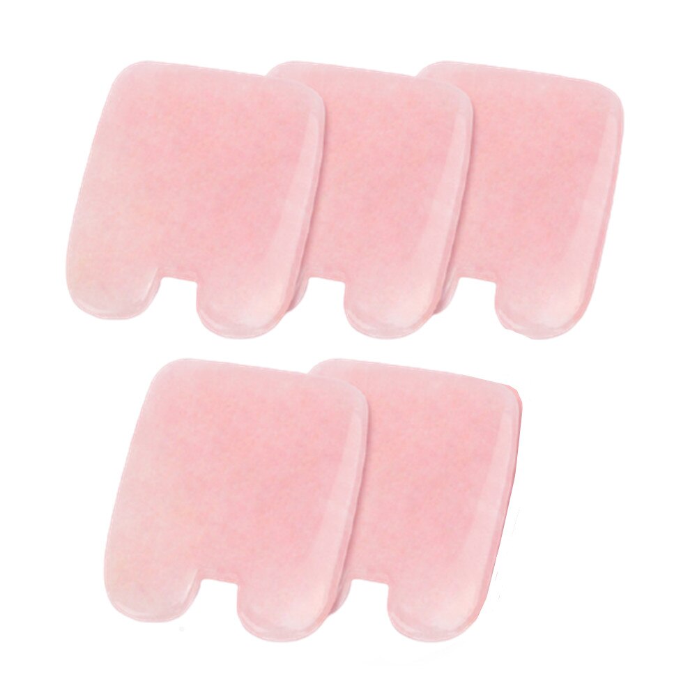 Rose Quartz Jade Stone Heart-shaped Triangle