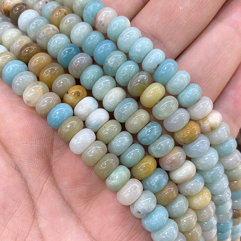 Rondelle Natural Stone Jades Agat Labradorite
