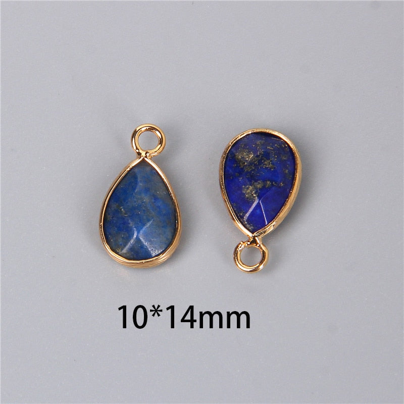 Natural Stone Charm Pendant Quartz Labradorite