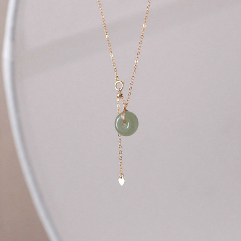 Natural Hetian Jade Cheongsam Pendant Necklace