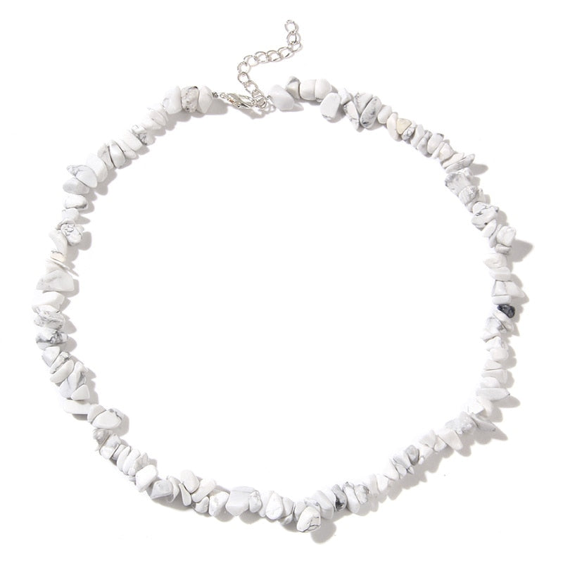 Natural Chip Stone Beads Necklaces For Women