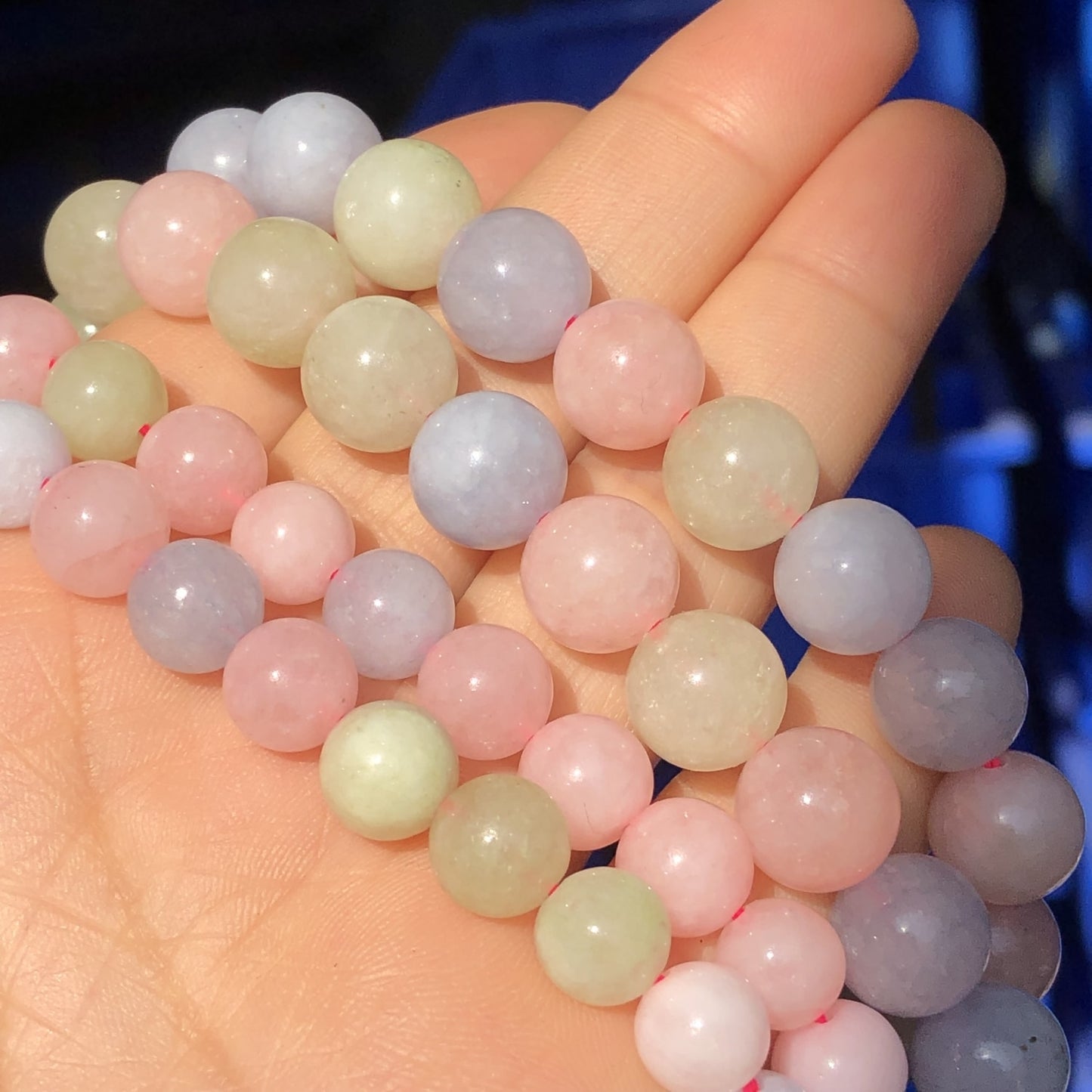 Natural Stone Colorful Morganite Jades Round Loose