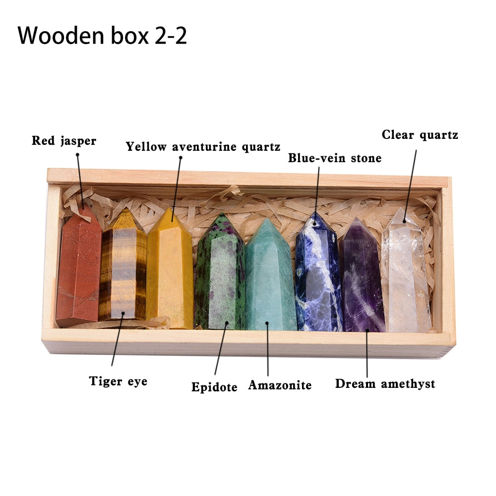 Wooden gifts Natural crystal Single Point Healing Crystal
