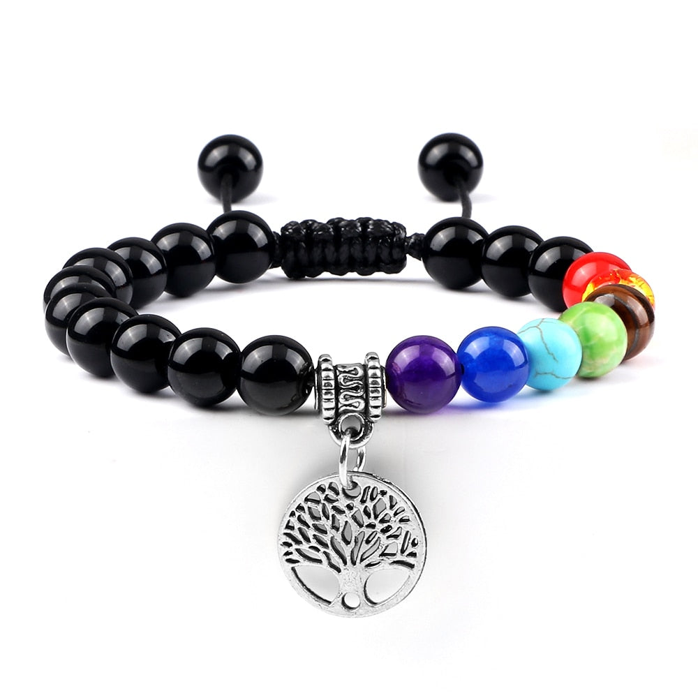 7 Chakra Life Tree Bracelets Natural Stone Healing