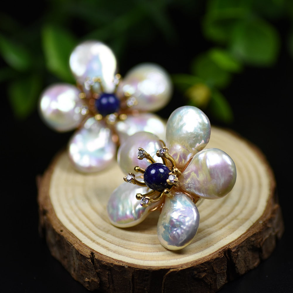 GLSEEVO Natural Pearl Natural Stone Fine Jewelry