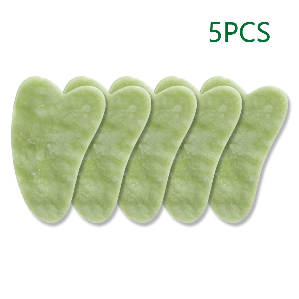 Rose Quartz Jade Stone Heart-shaped Gua Sha