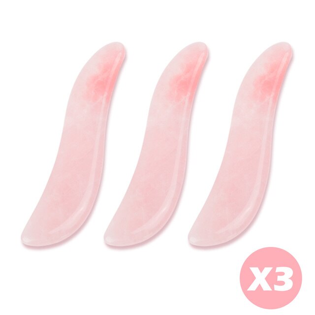 Rose Quartz Jade Stone Heart-shaped Triangle