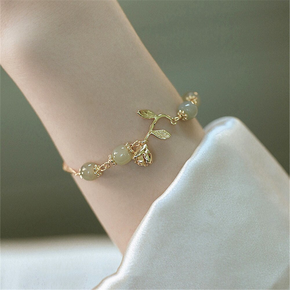 Natural Hetian Jade Chain Female Bracelet