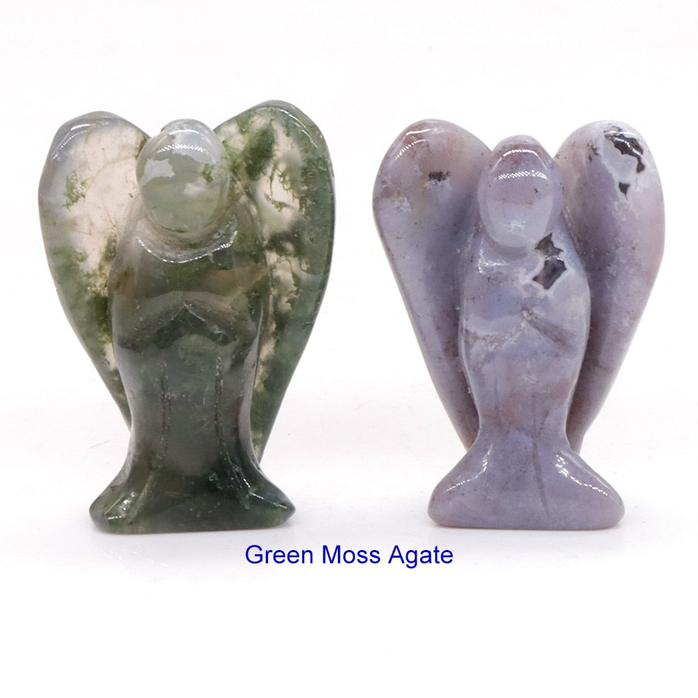 Guardian Angel Figurine Natural Healing Crystal Gem