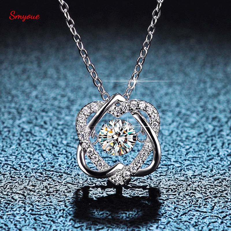 Moissanite Necklace for Women Sparkling Simulated