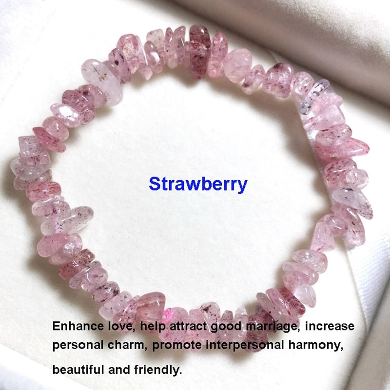 Irregular Natural Gem Stone Bracelet Stretch Chip Beads