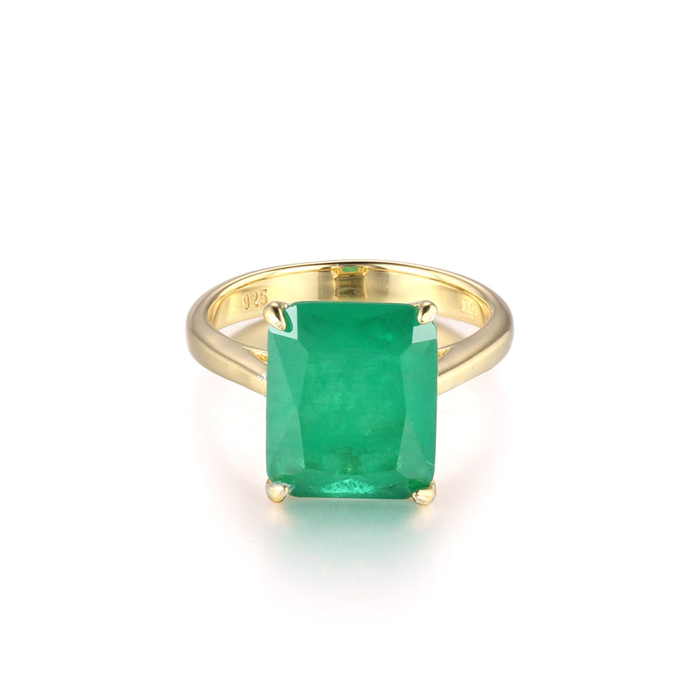 TKJ Emerald Ring Ruby Genuine Ladies Ring
